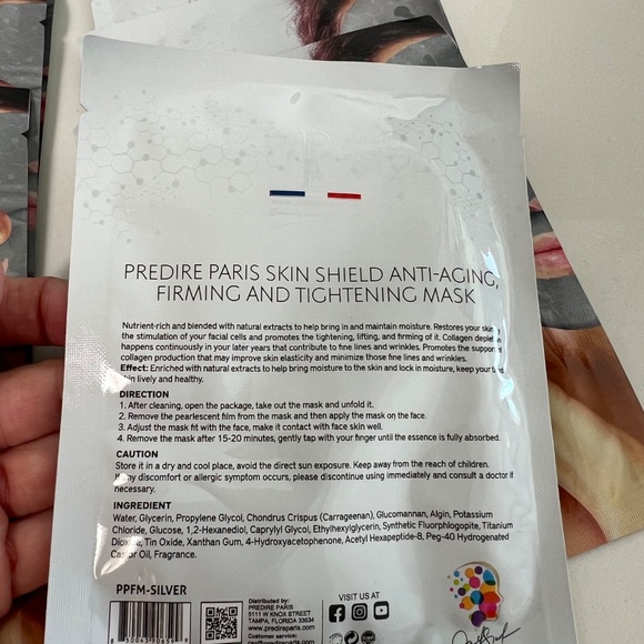 Predire Paris Luxury Skin Tightening Mask Set of 8 NWT/UNOPENED - Picture 3 of 4